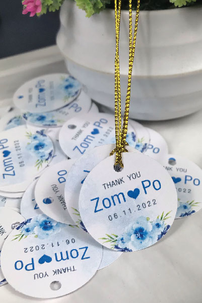 งานป้ายติดของชำร่วย ราคาถูก