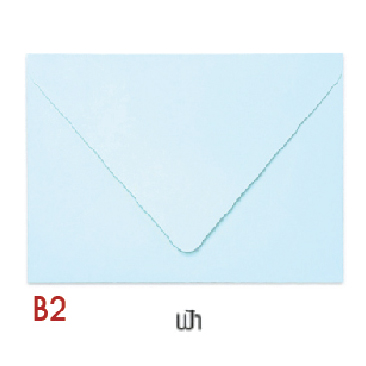 B2#57 - ซอง 5x7 นิ้ว/ฝาแหลมยุโรป สีฟ้าอ่อน (มัดละ 50 ราคา 85 บาท)