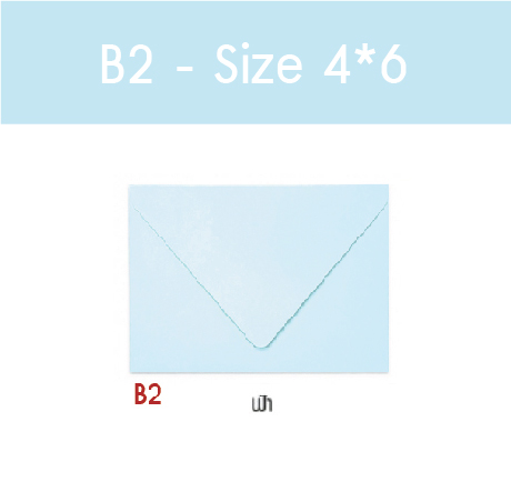 B2#46 - ซอง 4x6 นิ้ว สีฟ้าอ่อน (มัดละ 50 ราคา 75 บาท)