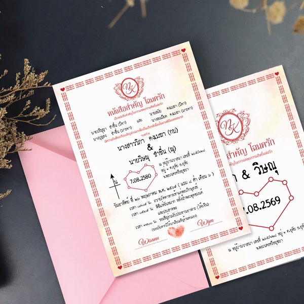 การ์ดแต่งงาน การ์ดงานแต่ง การ์ดแต่งงานมินิมอล การ์ดแต่งงาน โฉนดรัก