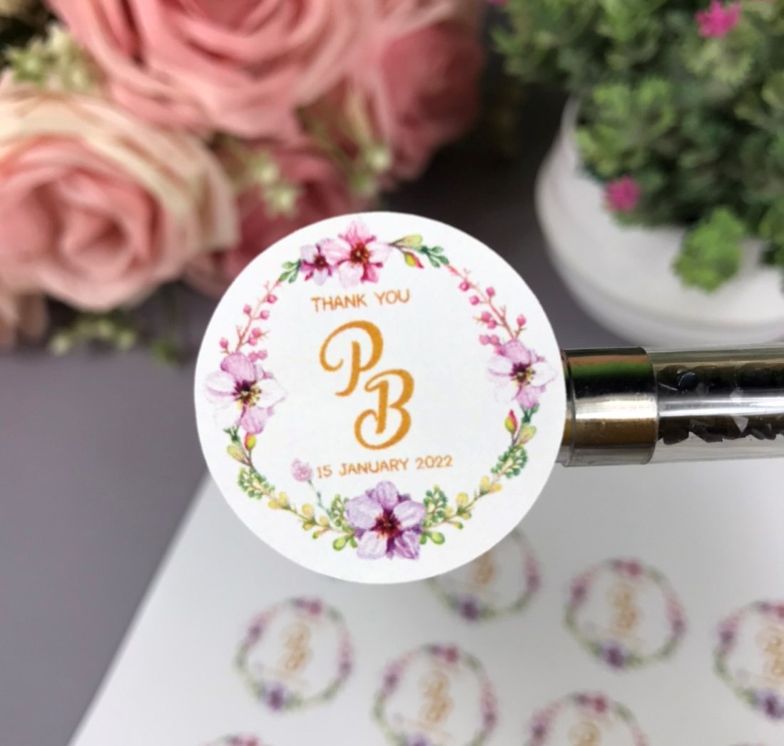 ป้ายติดของชำร่วย ของรับไหว้ แบบสติกเกอร์