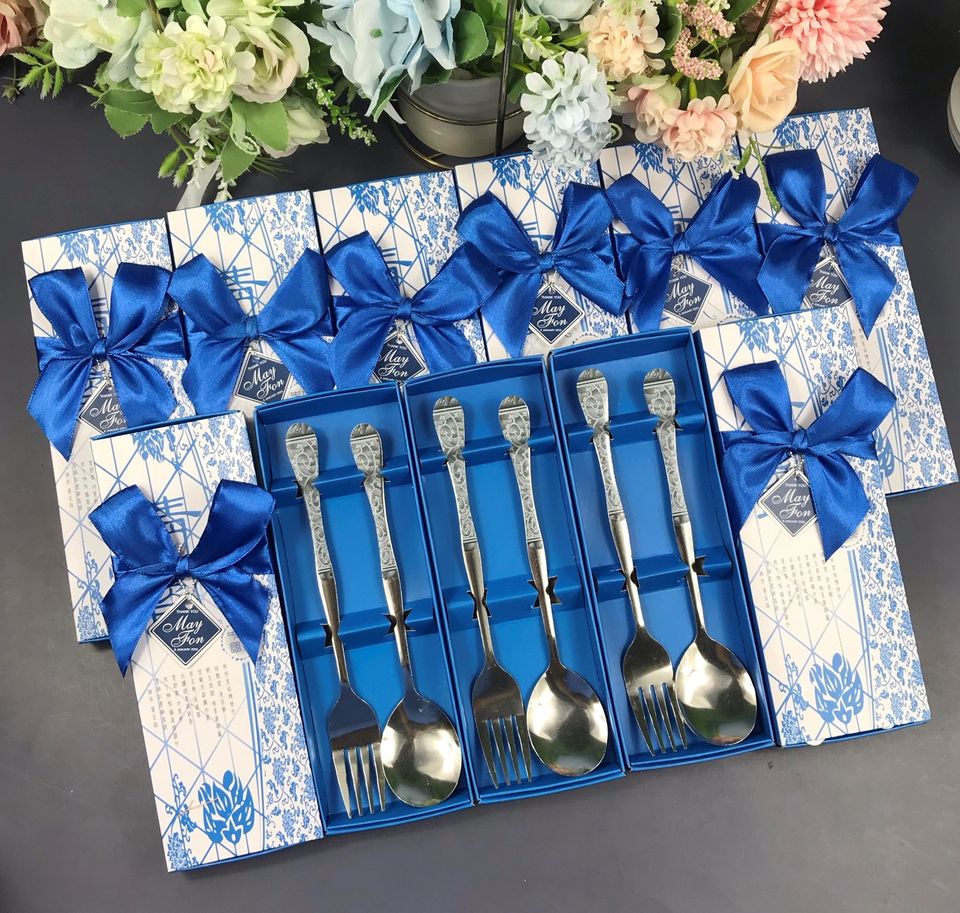 ของ ชำร่วย ช้อน ส้อม ช้อน ส้อม ของ ชำร่วย ของชำร่วย แต่งงาน ของชำร่วย งานแต่ง สีน้ำเงิน