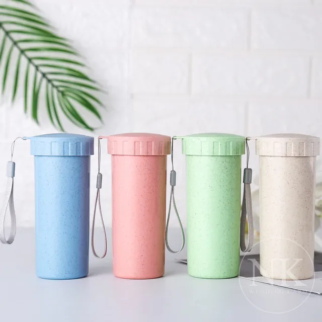 กระบอกน้ำแบบฟางข้าว - ขนาด 400 ml